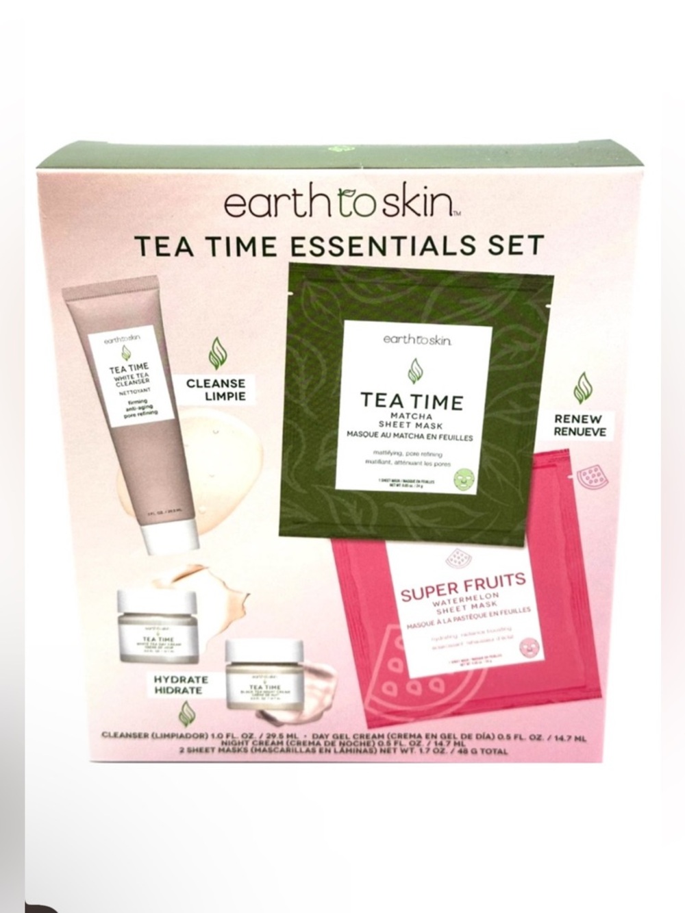 Earth to Skin Tea Time Essentials Skincare Set